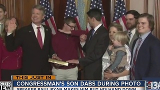 Congressman's son dabs during swearing-in ceremony