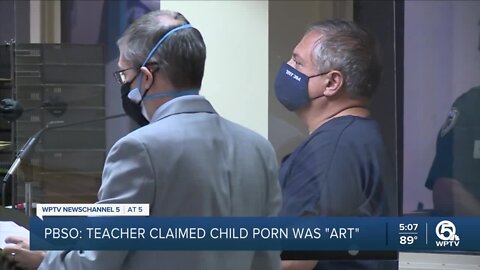 Palm Beach County elementary school teacher says child pornography he viewed was 'art,' arrest report states
