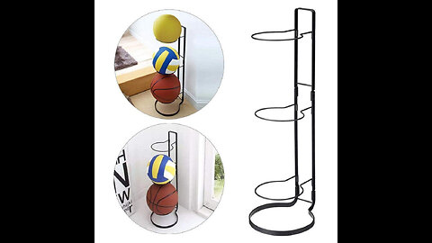 Ball Holders Wall Mount Sports Exercise Ball Storage Rack Organizer for Display Basketball Voll...