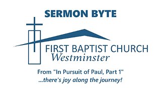 Mar. 3, 2024 - Sunday AM Sermon Byte - "...there's joy along the journey!"