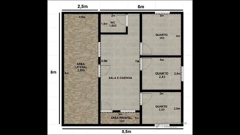 planta baixa 8x8,5