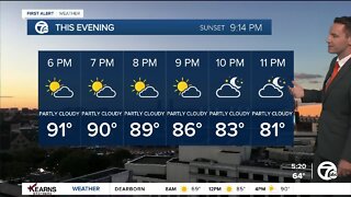 Detroit Weather: Heating up to 90° for the fifth time so far this summer
