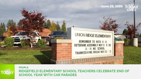 Ridgefield elementary school teachers celebrate end of school year with car parades