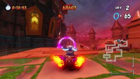 Cortex Castle Ring Rally Gameplay - Crash Team Racing Nitro-Fueled (Nintendo Switch)