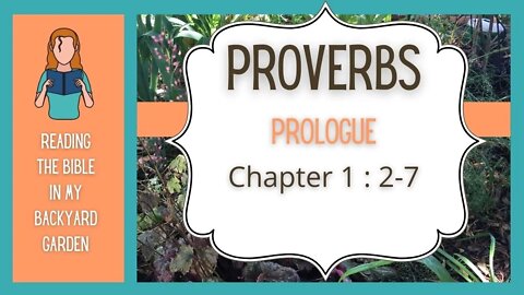 Proverbs Prologue Chapter 1:2-7 | NRSV Bible