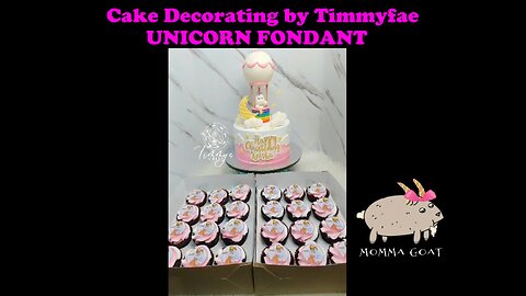 Decorating a Fondant Unicorn Cake With Hot Air Balloon Memes #cakedecorating #fondantcake