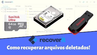 Tutorial PC - Como recuperar arquivos deletados de forma fácil com Recoverit da Wondershare!