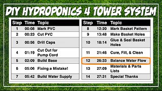 Build Your Own Hydroponics 4 Tower System! - Step 12, Balance Water Flow