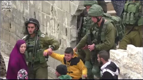 Israeli Soldiers drag out 8 yr. old Criminal in Hebron, (2017)