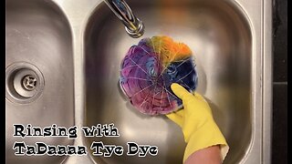 Rinsing Tie Dye With TaDaaaa Tye Dye: Kirkland Tee XL Spiral