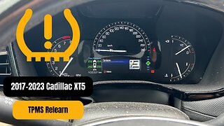 2017 Cadillac XT5 TPMS reset