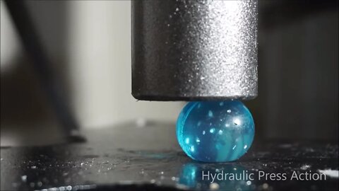 Bouncing Ball Crushed By Hydraulic Press!