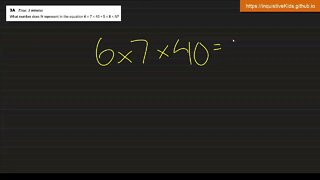 Math Olympiad for Elementary | 2014 | Division E | Contest 3 | MOEMS | 3A