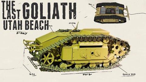 Goliath RC Tank on Utah Beach - Last Remote Mine on D-Day.