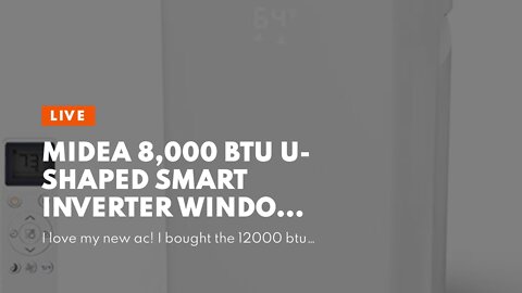 Midea 8,000 BTU U-Shaped Smart Inverter Window Air Conditioner–Cools up to 350 Sq. Ft., Ultra Q...