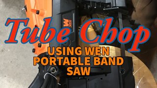 Cutting Square Tubing with WEN Portable Band Saw - Works Pretty Good So Far