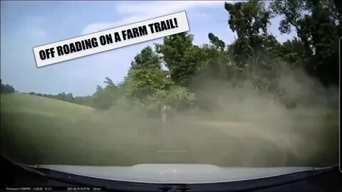 Offroad sprint on bumpy farm trail