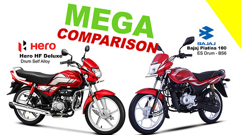 MEGA COMPARISON | Hero HF Deluxe vs Bajaj Platina 100 | Kuch Bhi