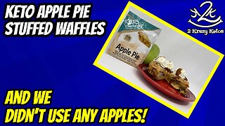 Keto Apple Pie Stuffed Waffles