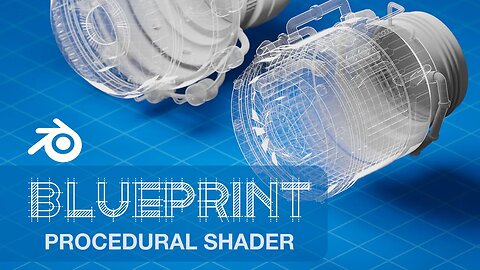 Blender 3D: Blueprint Sketch Shader / Material
