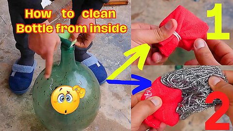 How to clean a bottle from the inside Here is the correct way || homemade tools ideas