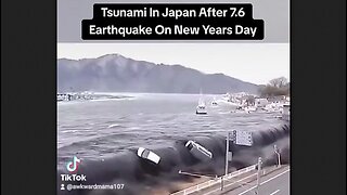 Tsunami In Japan After 7.6 Earthquake On New Year's Day.