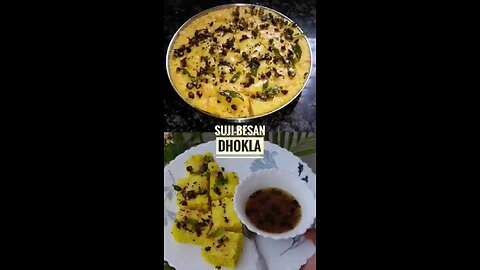 famous Gujarati dish suji besen dhokla recipe