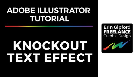 Knockout Text Effect | Adobe Illustrator Tutorial