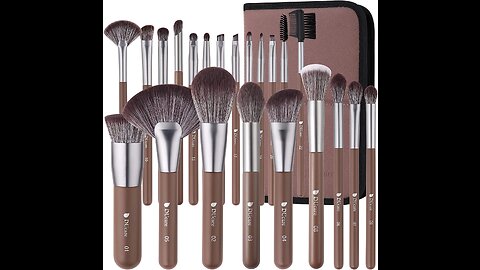 DUcare Makeup Brushes Professional with Bag 22Pcs Makeup Brush Set Premium Synthetic Kabuki Fou...