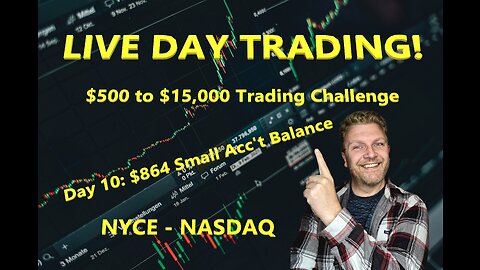 LIVE DAY TRADING | S&P 500, NASDAQ, NYSE | $500 Small Account Challenge Day 10 ($864) |