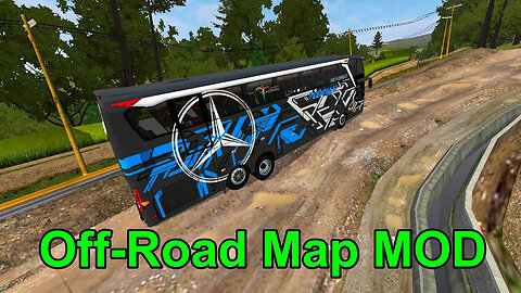Bus Simulator Indonesia : Mercedes Benz Ultra Luxury Bus OFF-ROAD MAP MOD Gameplay | MOD BUSSID