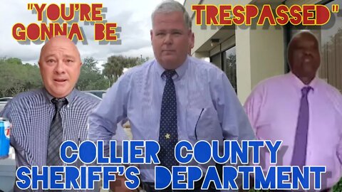 Porky PIG Threatens Illegal Trespass. Shutdown Building. Collier County Sheriff. Naples. Florida.