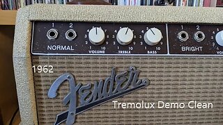 Amp Demo 1962 Fender Tremolux 6G9-B and AF Custom Cabinets 2 x 10" Part 2 Clean