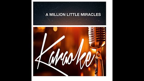 Million little Miracles- karaoke singing and praying-emotional rendition