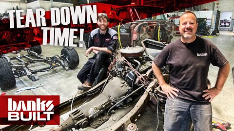GUTTED: Ripping apart our '66 Chevy pickup | BANKS BUILT Ep 20