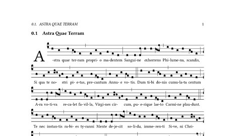 Astra quae terram - Gregorian chant hymn to St Philomena in Latin