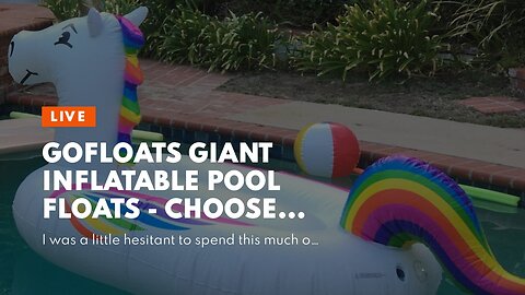 GoFloats Giant Inflatable Pool Floats - Choose Unicorn, Dragon, Flamingo, Swan, or Bull - Inclu...