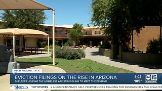Eviction filings on the rise in Arizona, shelters filling