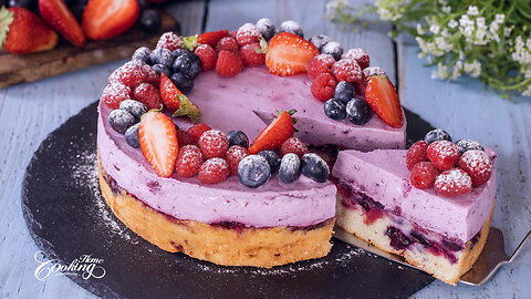 Berry Cream Cheese Mousse Cake