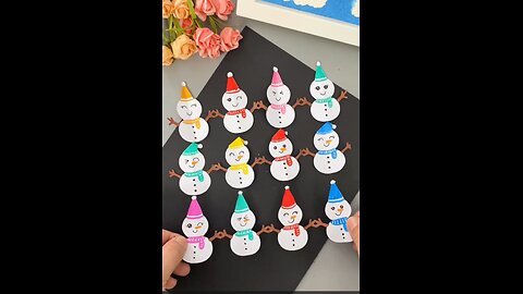 Christmas ☃️ Snowman Paper Craft | Easy paper Snowman @adyscraftclub