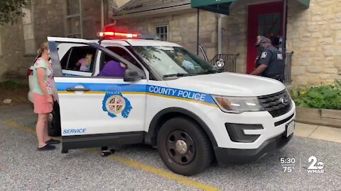 Baltimore County officers entertain kids as part of "faith and blue" weekend