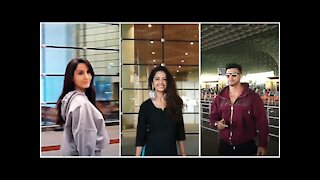 Nora Fatehi, Avika Gor & Sahil Khan spotted at the Airport | SpotboyE