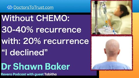 SHAWN BAKER 3 | Without CHEMO: 30-40% recurrence…with: 20% recurrence “I declined”
