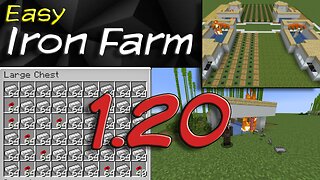 Minecraft Java 1.20 Best Iron Farm | Stackable and Tileable | Create the biggest iron farm ever!!!