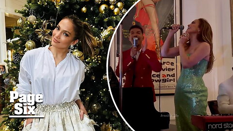 Jennifer Lopez sings, glitters in green gown at her and Ben Affleck's star-studded Christmas party