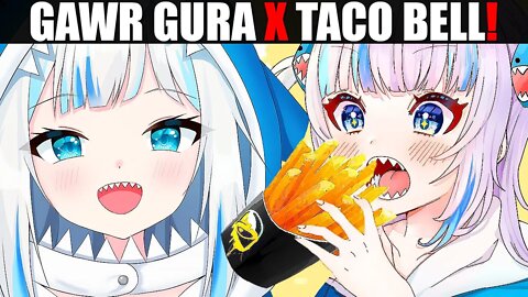 VTuber GAWR GURA Appears in Background of TACO BELL Commercial Cute Shark Girl Hololive Love #Shorts