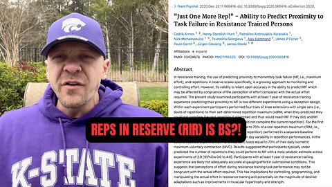 Reps in Reserve (RIR) Are a Silly Measurement of Intensity - STUDY SHOWS!