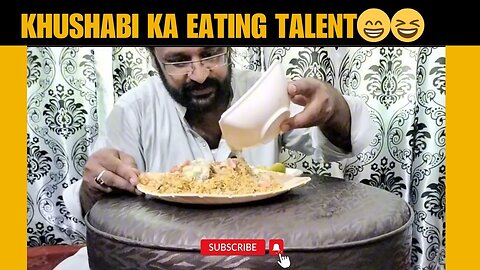 khushabi ka eating talent😁😆