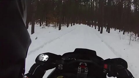 Snowmobile Trail Riding (Gaylord Michigan) Part 18