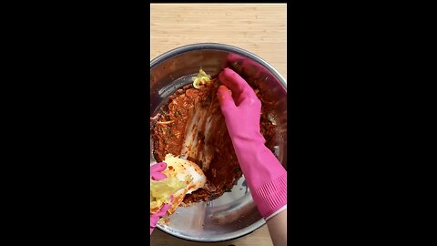 Kimchi making process